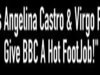 Bbws angelina castro & virgo peridot dot bbc a neticams footjob&excl;