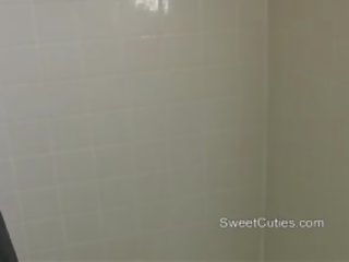 Petite 18yr Old Busty Black Teen Taking A Shower