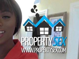 Propertysex - adorabil negru real estate agent inter rasial sex film cu buyer